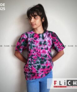 FLiCH Round Neck Tie-Dye T-Shirt for Women