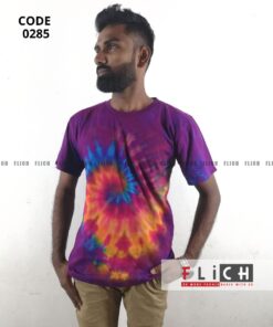 FLiCH Round Neck Tie-Dye T-Shirt for Men